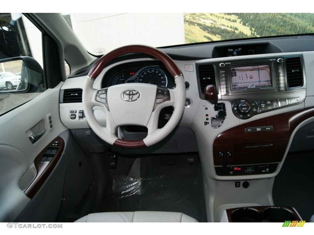 2012 Sienna Limited AWD - Black / Light Gray photo #14