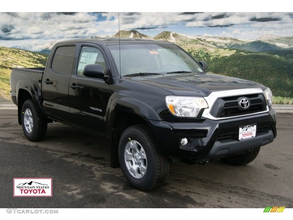 2012 Tacoma V6 SR5 Double Cab 4x4 - Black / Sand Beige photo #1