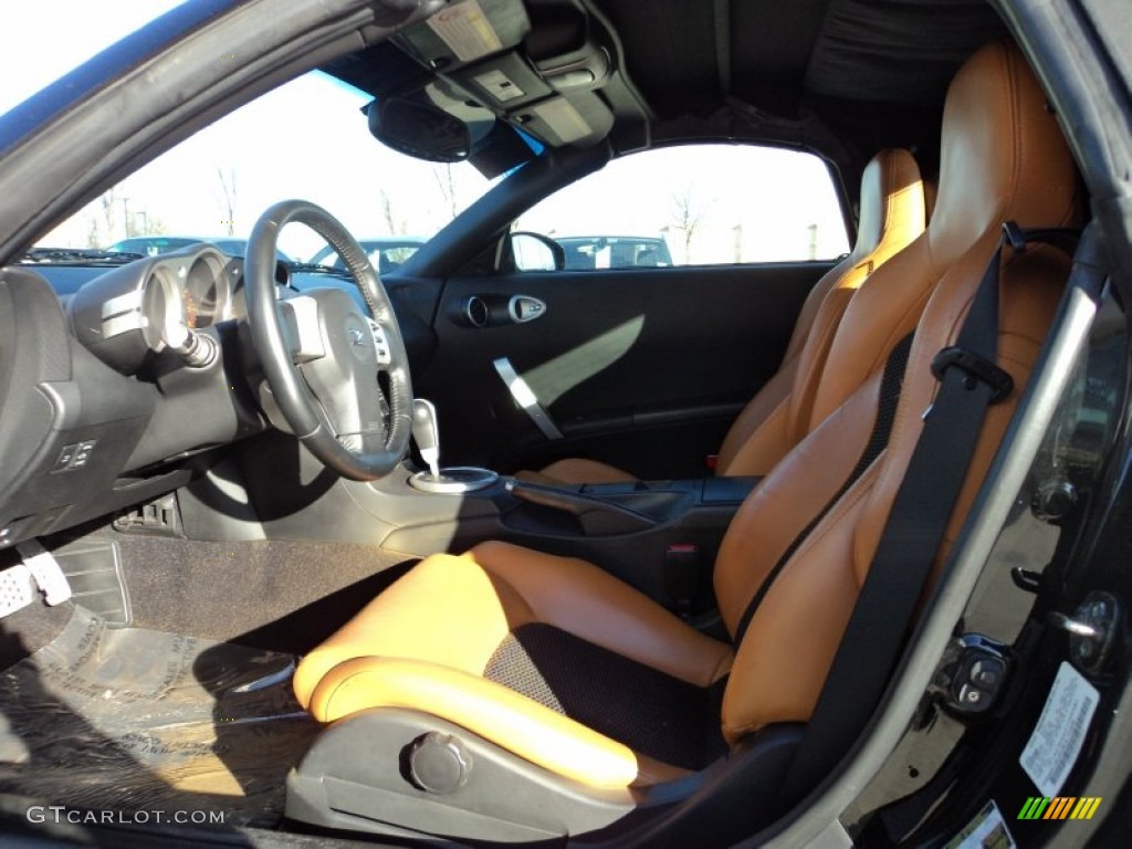 Burnt Orange Interior 2004 Nissan 350Z Touring Roadster Photo #58949964