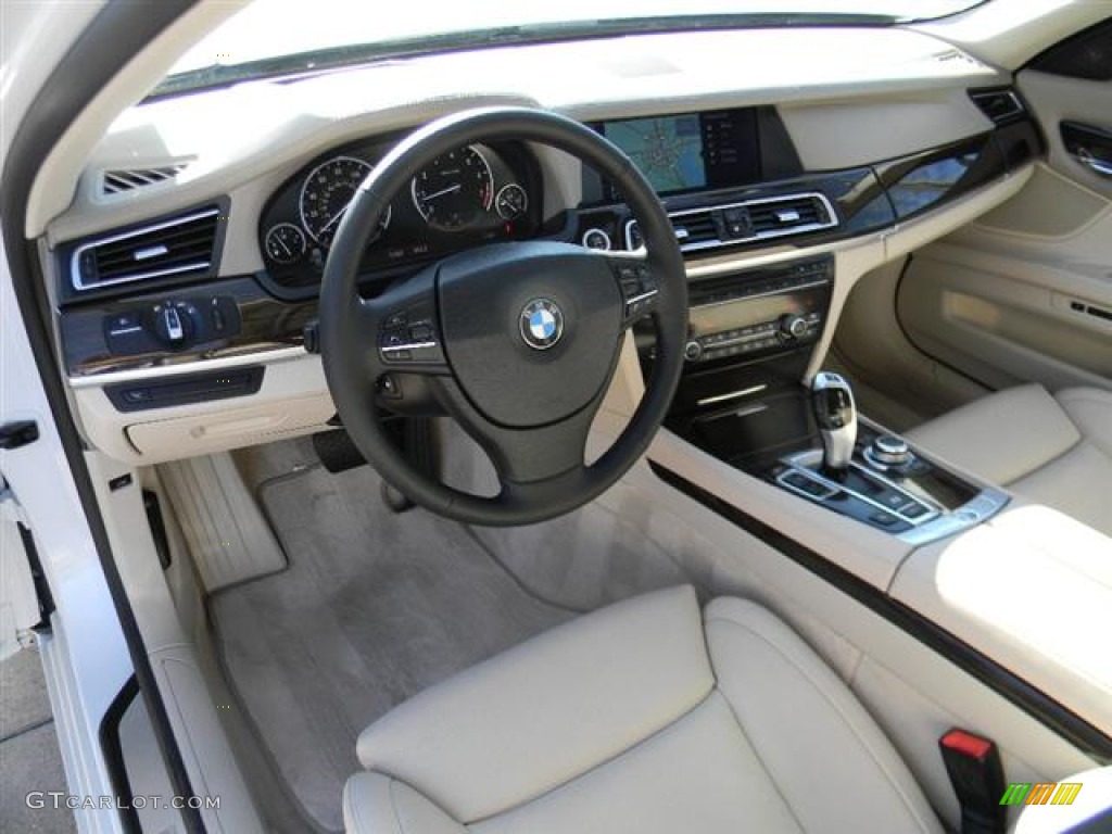 2011 7 Series 750Li Sedan - Mineral White Metallic / Oyster Nappa Leather photo #16