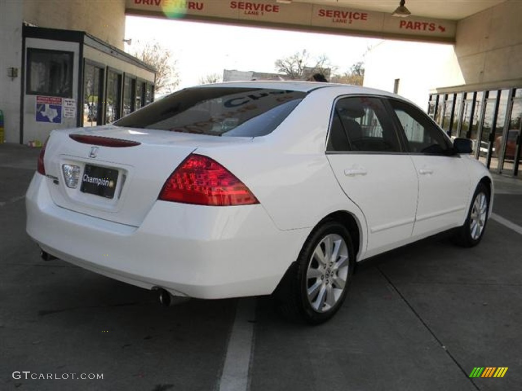 2007 Accord SE V6 Sedan - Taffeta White / Ivory photo #5