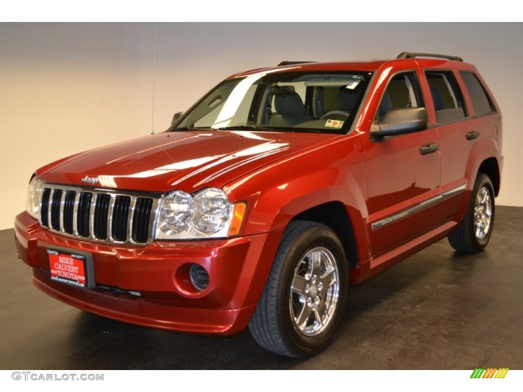 2006 Grand Cherokee Laredo - Inferno Red Crystal Pearl / Medium Slate Gray photo #1