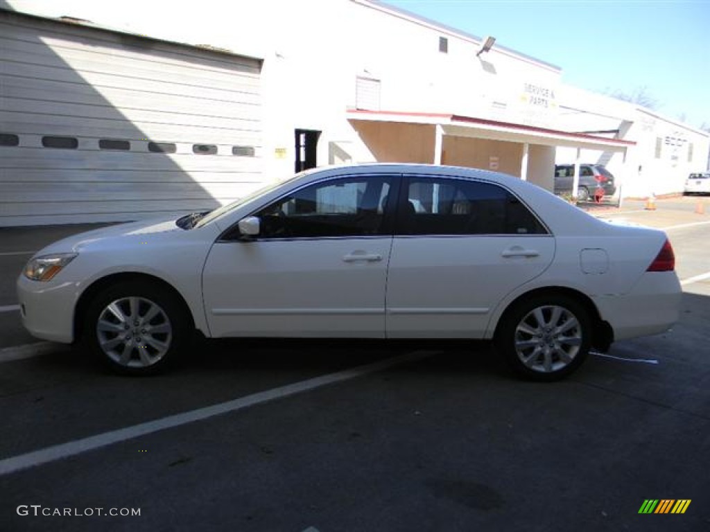 2007 Accord SE V6 Sedan - Taffeta White / Ivory photo #8