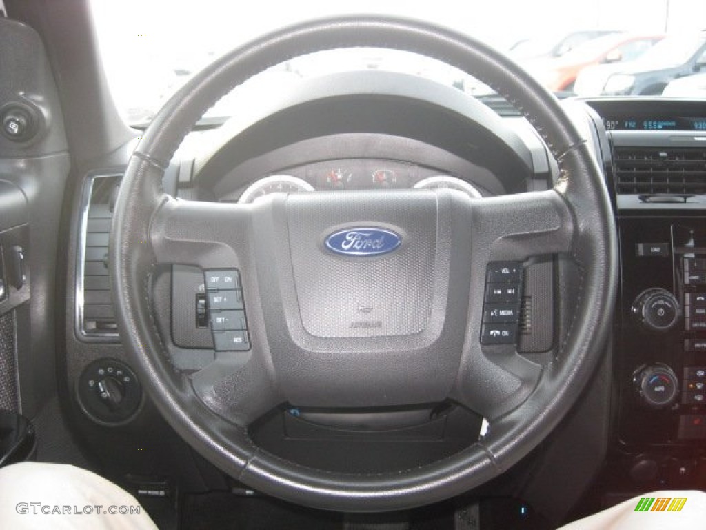 2009 Ford Escape Limited Charcoal Steering Wheel Photo #58954260