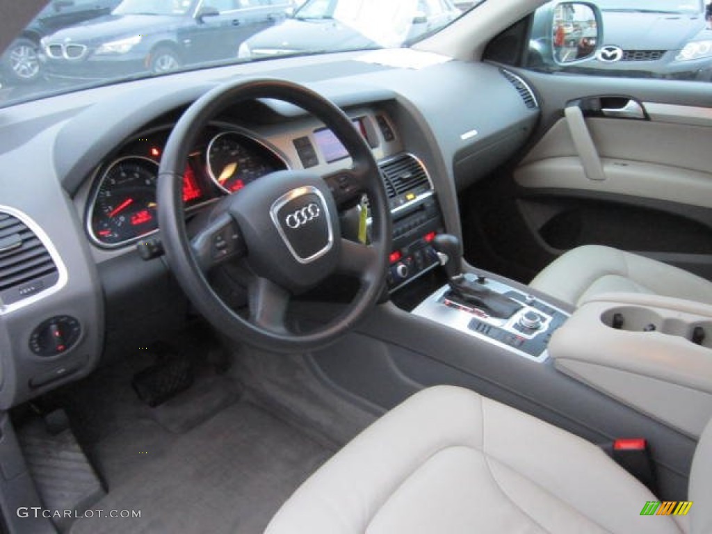 Limestone Grey Interior 2008 Audi Q7 3.6 quattro Photo #58954710