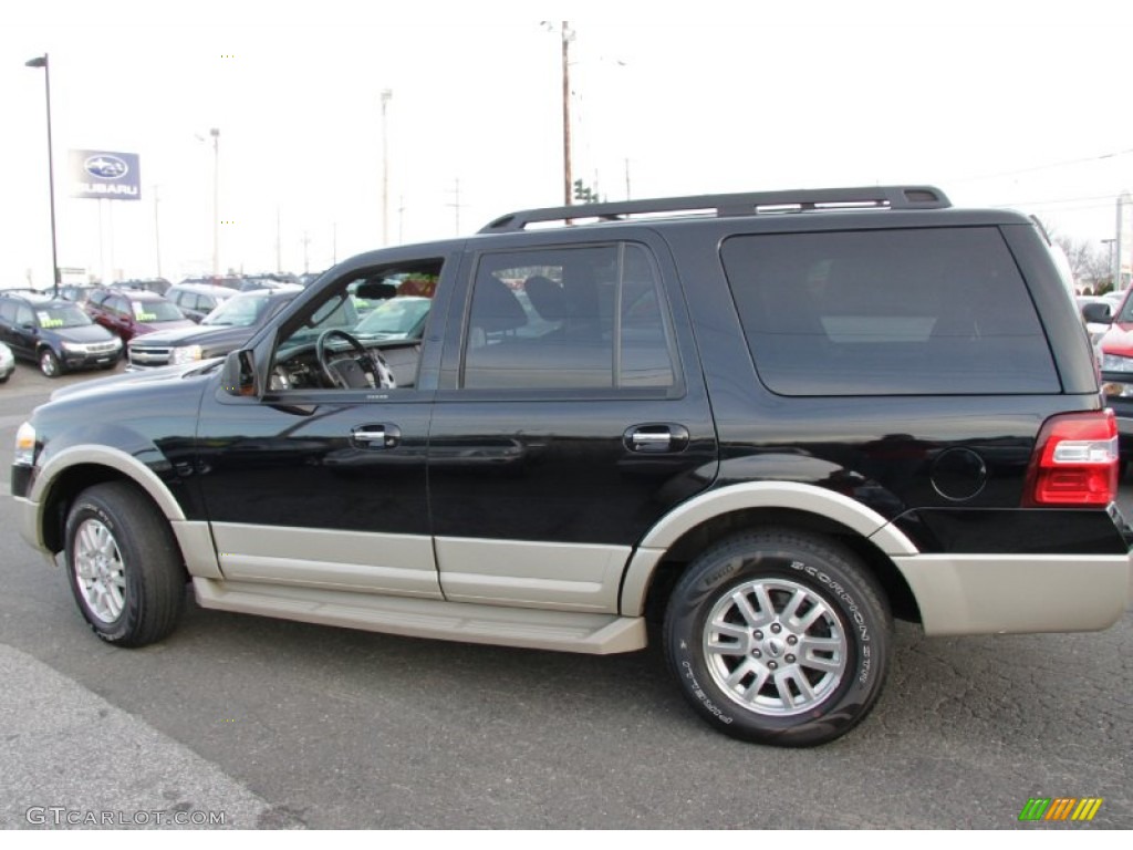 2009 Expedition Eddie Bauer 4x4 - Black / Charcoal Black Leather/Camel photo #11