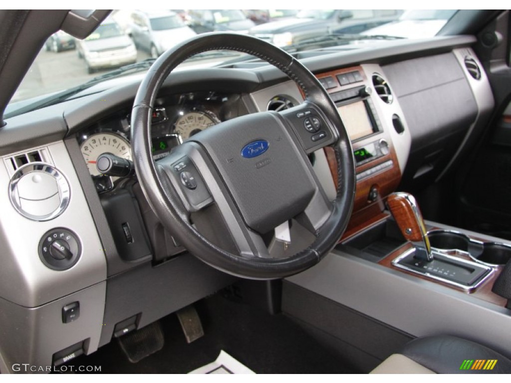 2009 Ford Expedition Eddie Bauer 4x4 Charcoal Black Leather/Camel Dashboard Photo #58954983