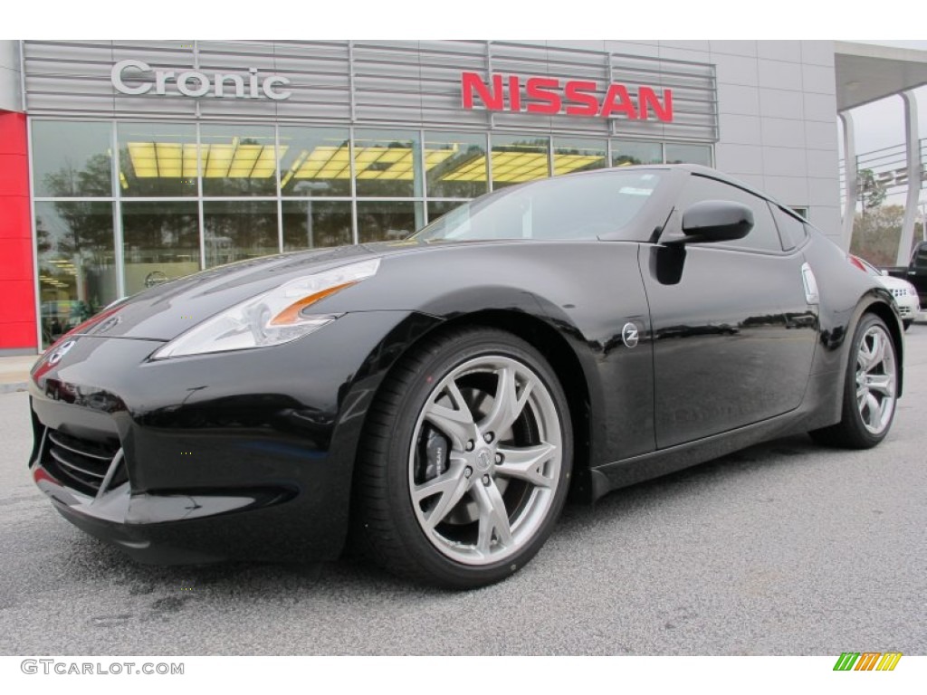 2012 370Z Sport Touring Coupe - Magnetic Black / Persimmon photo #1
