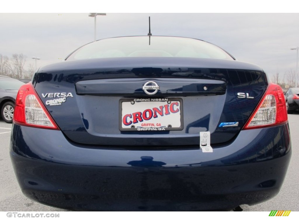 2012 Versa 1.6 SL Sedan - Blue Onyx Metallic / Sandstone photo #4