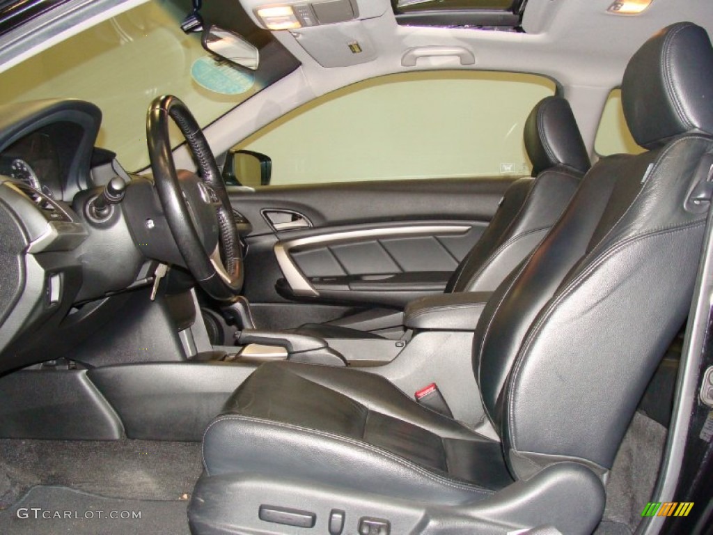 2009 Accord EX-L V6 Coupe - Crystal Black Pearl / Black photo #13