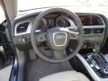 2012 Audi A5 Light Gray Interior Steering Wheel Photo