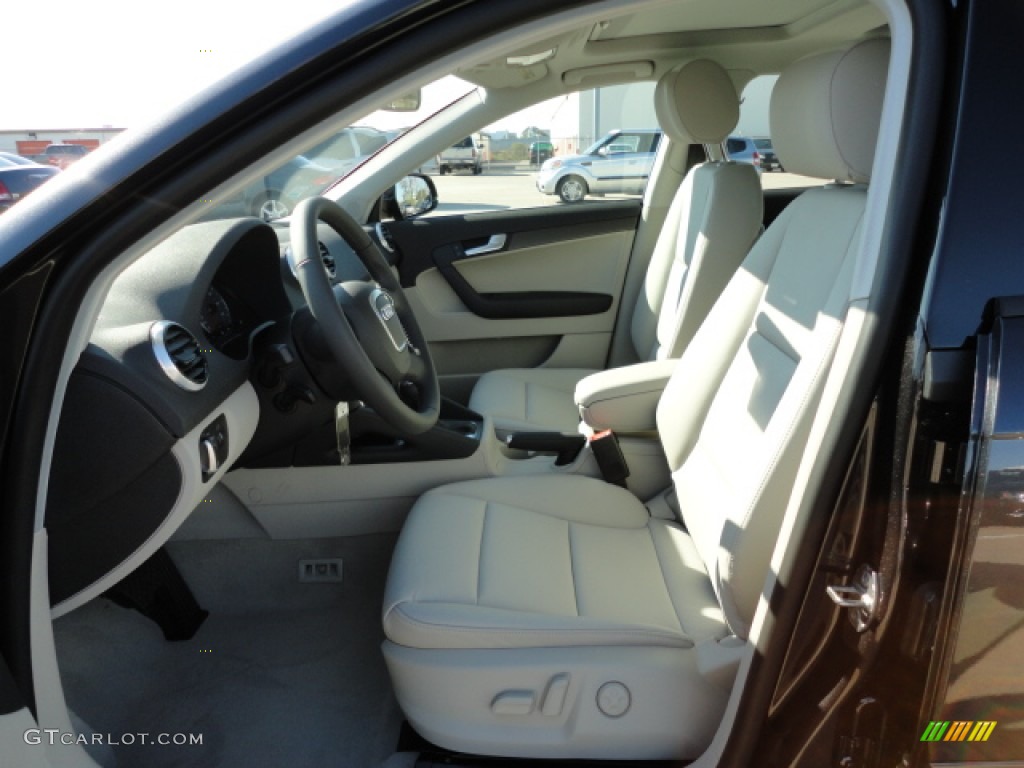 Light Gray Interior 2012 Audi A3 2.0T Photo #58959774