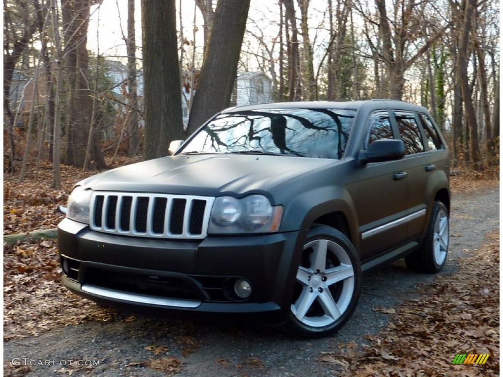 2006 Grand Cherokee SRT8 - Custom Matte Black / Medium Slate Gray photo #3