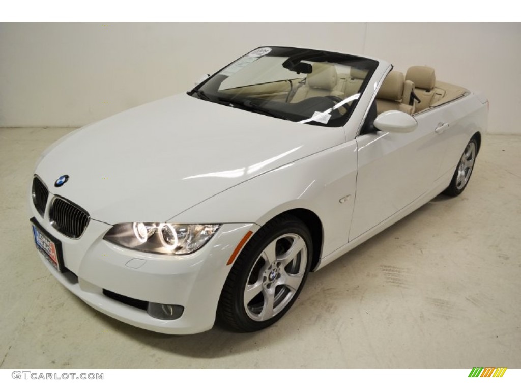 2009 3 Series 328i Convertible - Alpine White / Beige photo #6