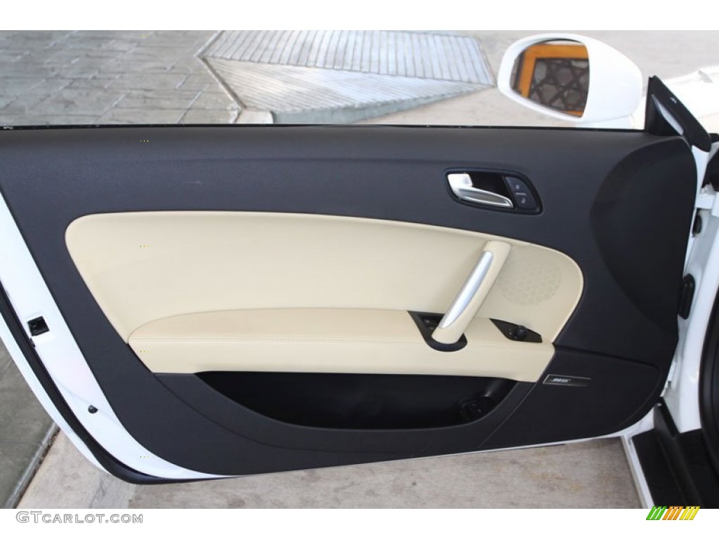 2010 Audi TT 2.0 TFSI quattro Coupe Luxor Beige Nappa Leather Door Panel Photo #58961403