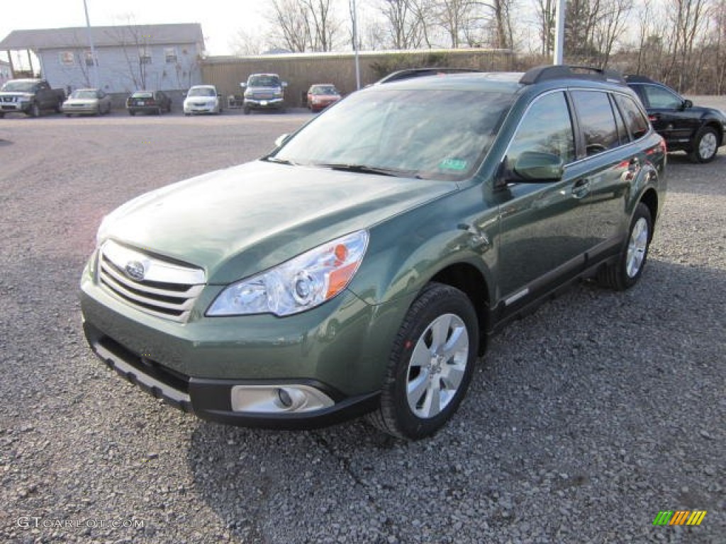 2012 Outback 2.5i Premium - Cypress Green Pearl / Warm Ivory photo #3