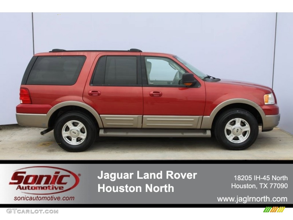2003 Expedition Eddie Bauer - Laser Red Tinted Metallic / Medium Parchment photo #1