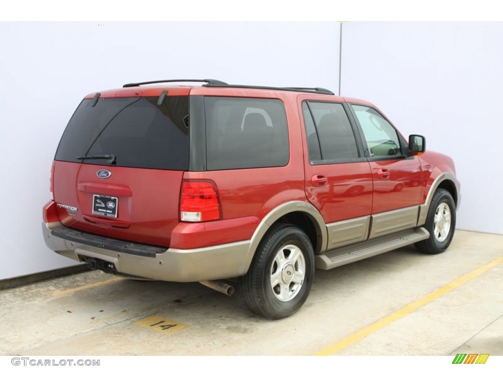 2003 Expedition Eddie Bauer - Laser Red Tinted Metallic / Medium Parchment photo #3
