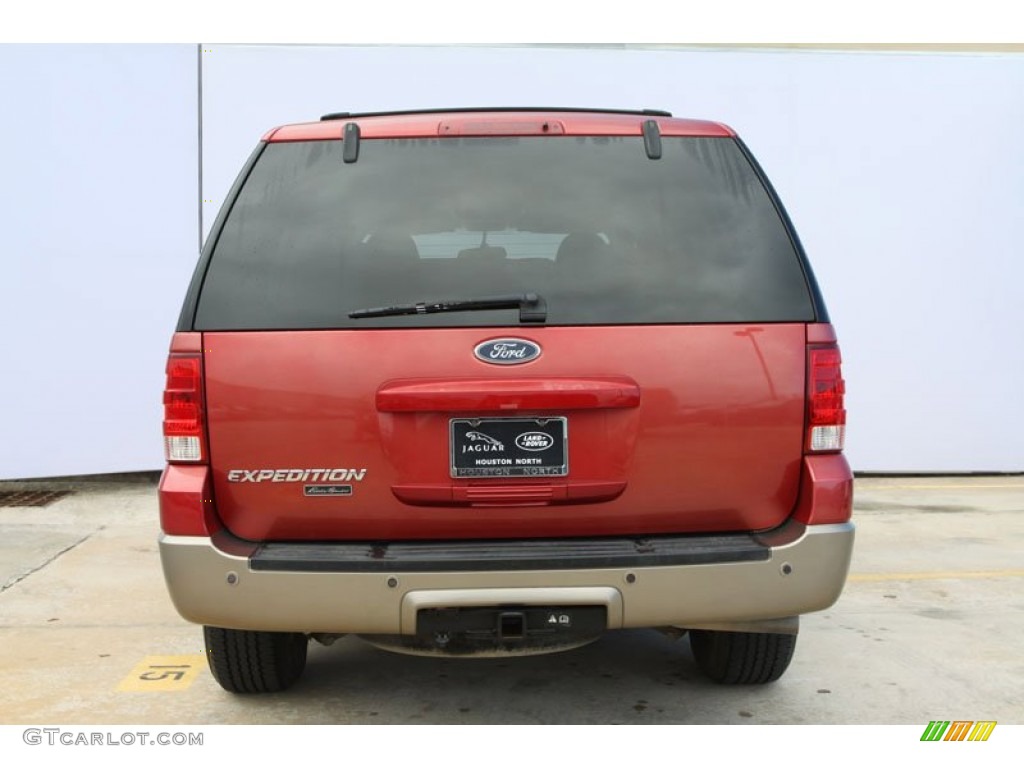 2003 Expedition Eddie Bauer - Laser Red Tinted Metallic / Medium Parchment photo #10
