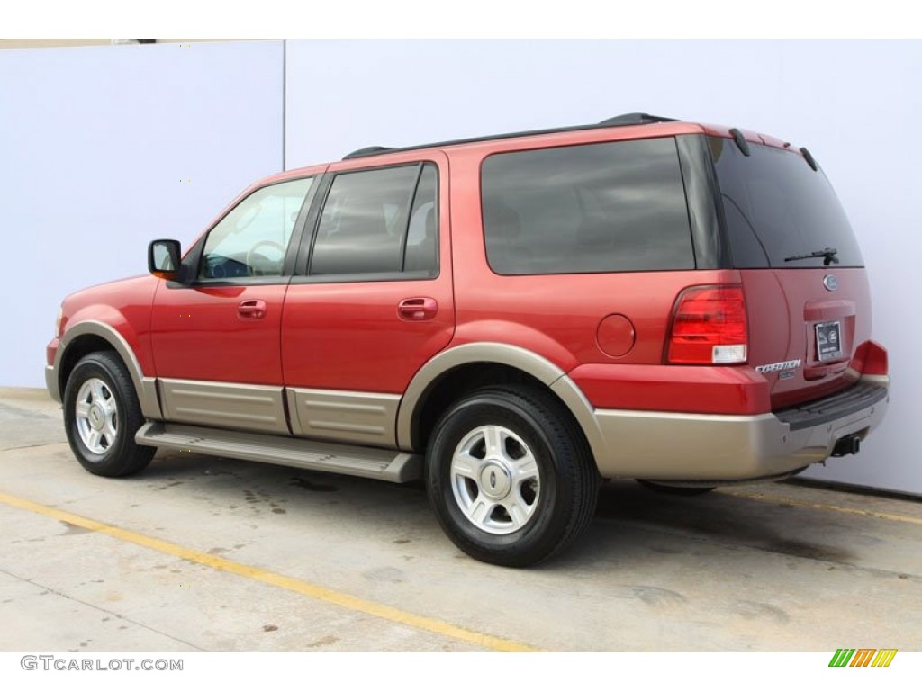 2003 Expedition Eddie Bauer - Laser Red Tinted Metallic / Medium Parchment photo #14