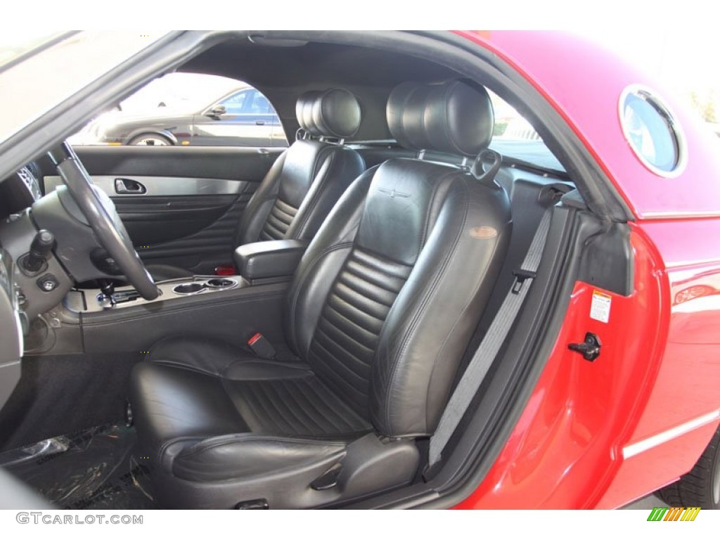 Midnight Black Interior 2002 Ford Thunderbird Premium Roadster Photo #58962348