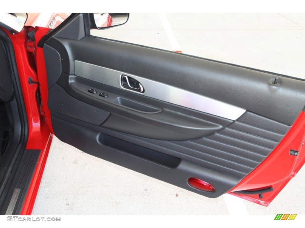 2002 Ford Thunderbird Premium Roadster Midnight Black Door Panel Photo #58962492