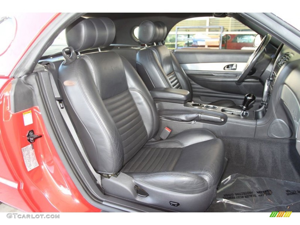 Midnight Black Interior 2002 Ford Thunderbird Premium Roadster Photo #58962510