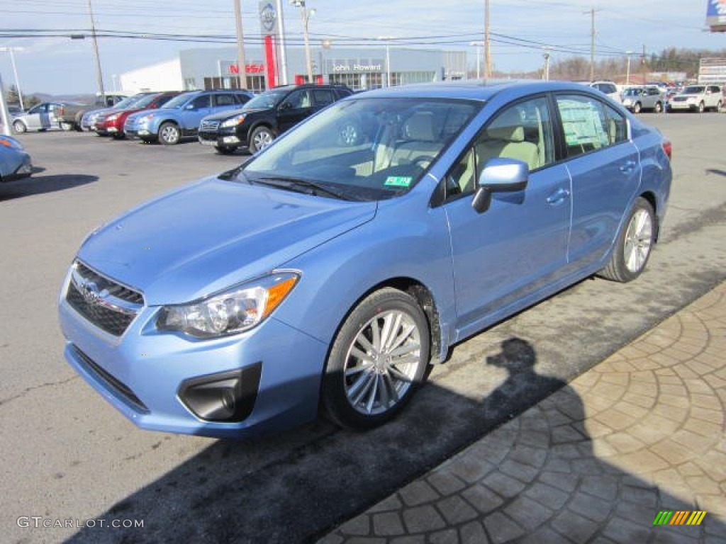 2012 Impreza 2.0i Premium 4 Door - Sky Blue Metallic / Ivory photo #3