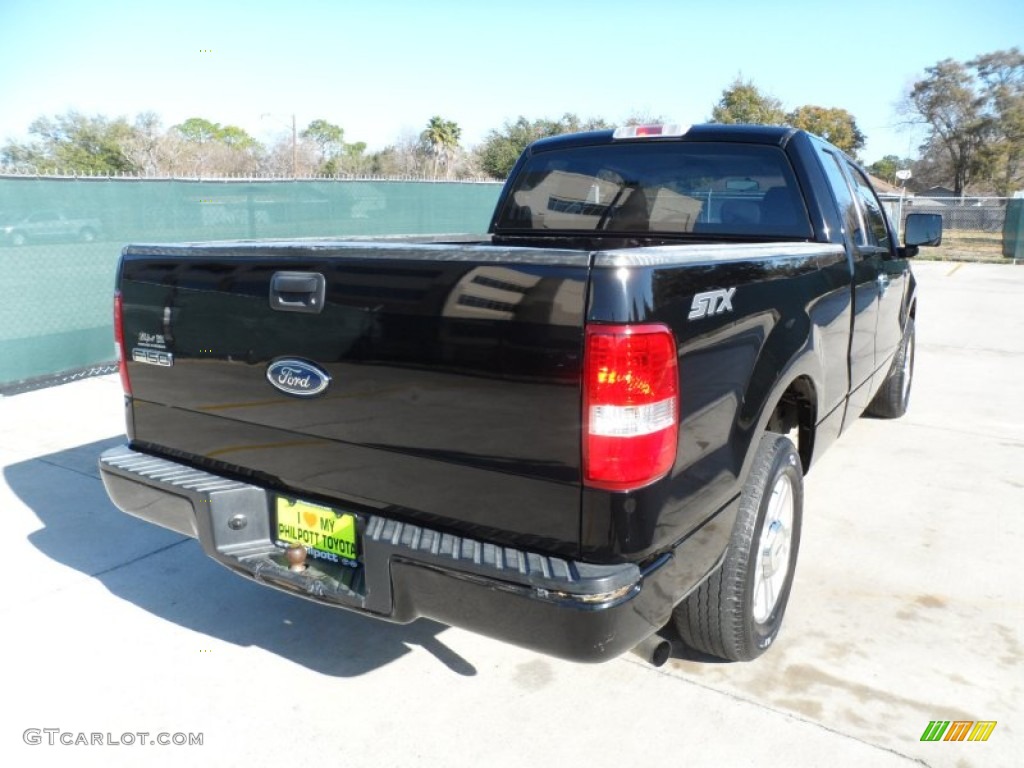 2004 F150 STX SuperCab - Black / Medium/Dark Flint photo #3