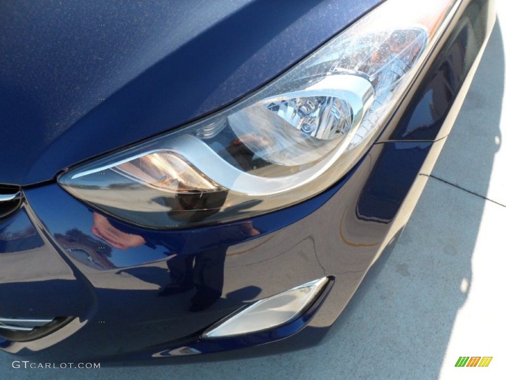 2012 Elantra Limited - Indigo Night Blue / Gray photo #9