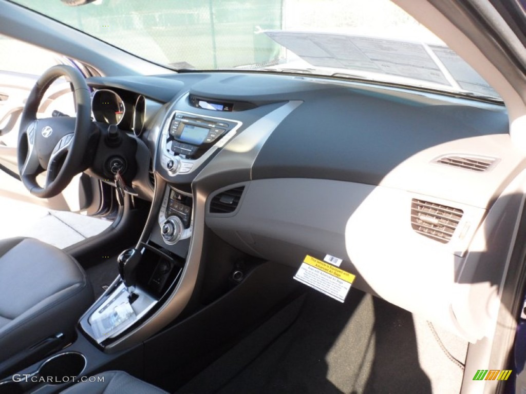 2012 Elantra Limited - Indigo Night Blue / Gray photo #19