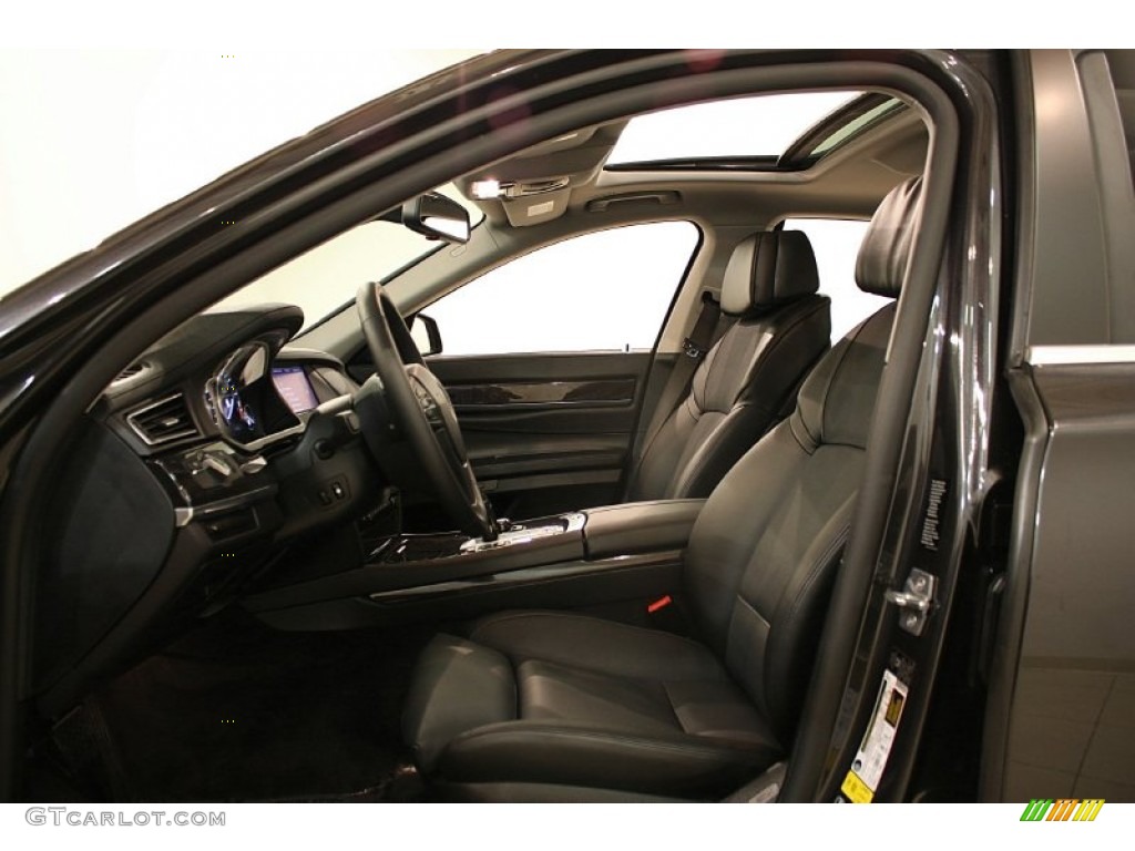 Black Nappa Leather Interior 2011 BMW 7 Series 750i xDrive Sedan Photo #58966668
