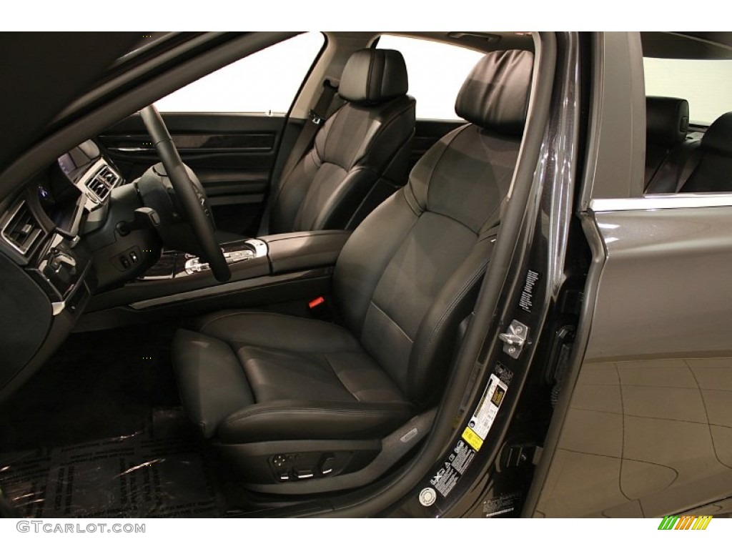 Black Nappa Leather Interior 2011 BMW 7 Series 750i xDrive Sedan Photo #58966674