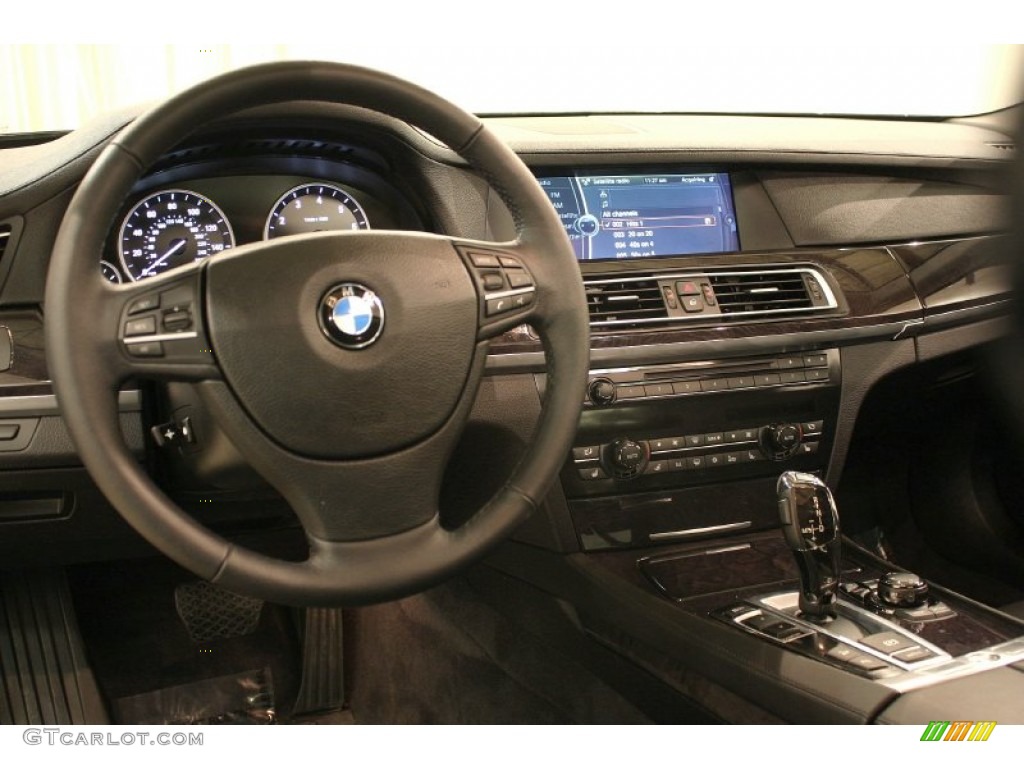 2011 BMW 7 Series 750i xDrive Sedan Black Nappa Leather Dashboard Photo #58966683