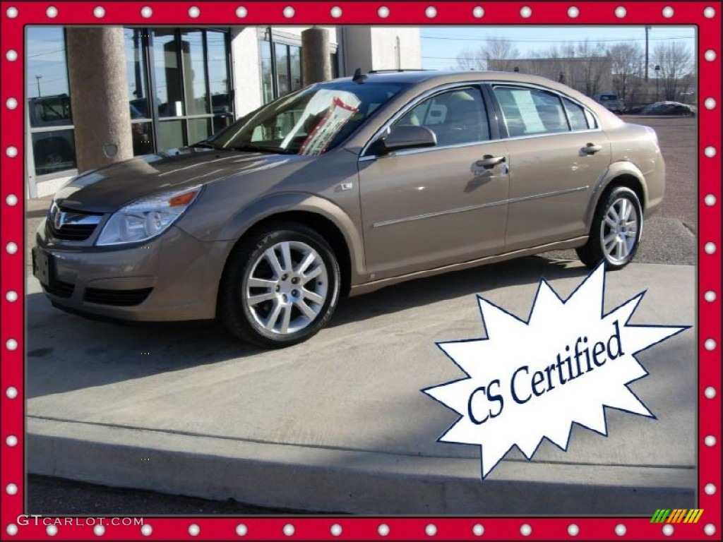2008 Aura XE 3.5 - Bronzed Pewter / Tan photo #1
