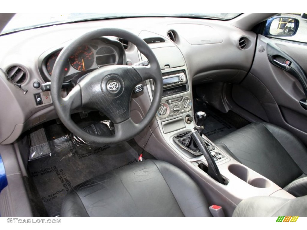 Black/Silver Interior 2000 Toyota Celica GT Photo #58968420