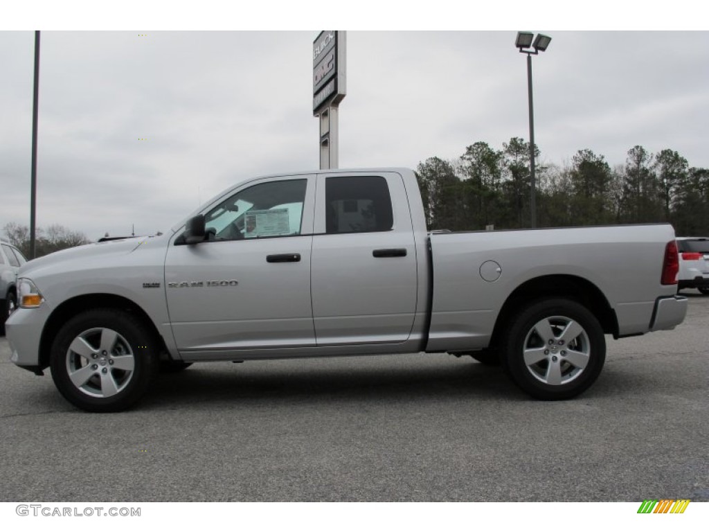 2012 Ram 1500 Express Quad Cab - Bright Silver Metallic / Dark Slate Gray/Medium Graystone photo #4