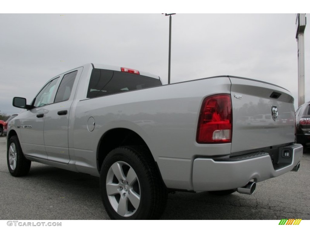 2012 Ram 1500 Express Quad Cab - Bright Silver Metallic / Dark Slate Gray/Medium Graystone photo #5