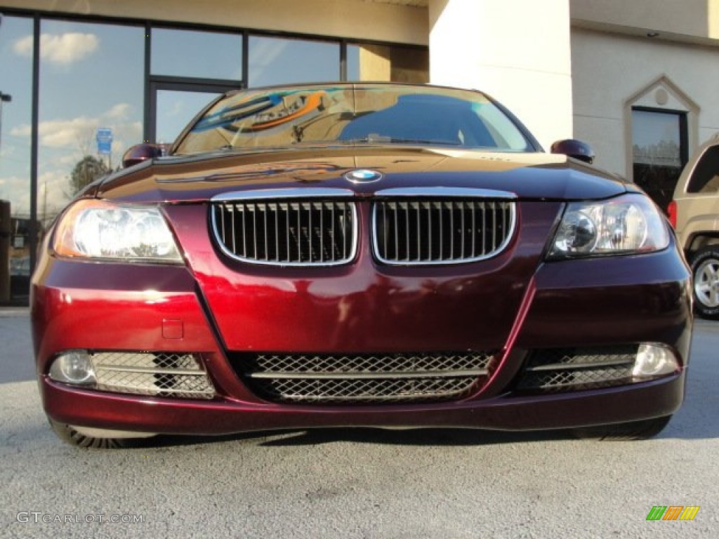 2007 3 Series 328i Sedan - Barrique Red Metallic / Terra/Black Dakota Leather photo #5