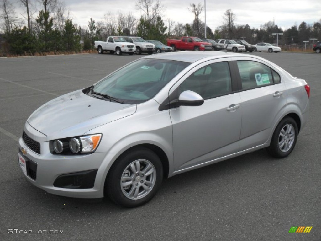 2012 Sonic LS Sedan - Silver Ice Metallic / Jet Black/Dark Titanium photo #1