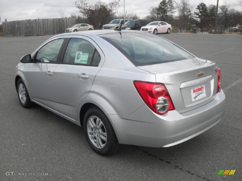 2012 Sonic LS Sedan - Silver Ice Metallic / Jet Black/Dark Titanium photo #2