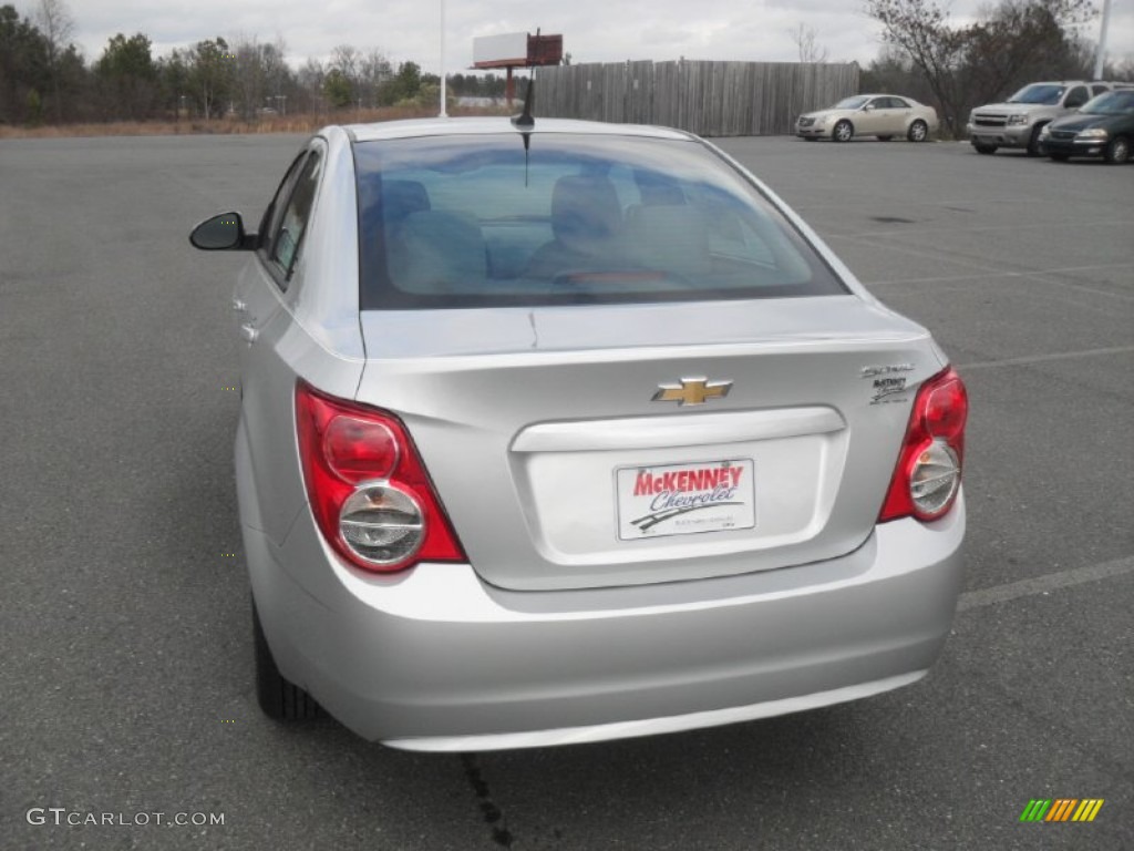 2012 Sonic LS Sedan - Silver Ice Metallic / Jet Black/Dark Titanium photo #3