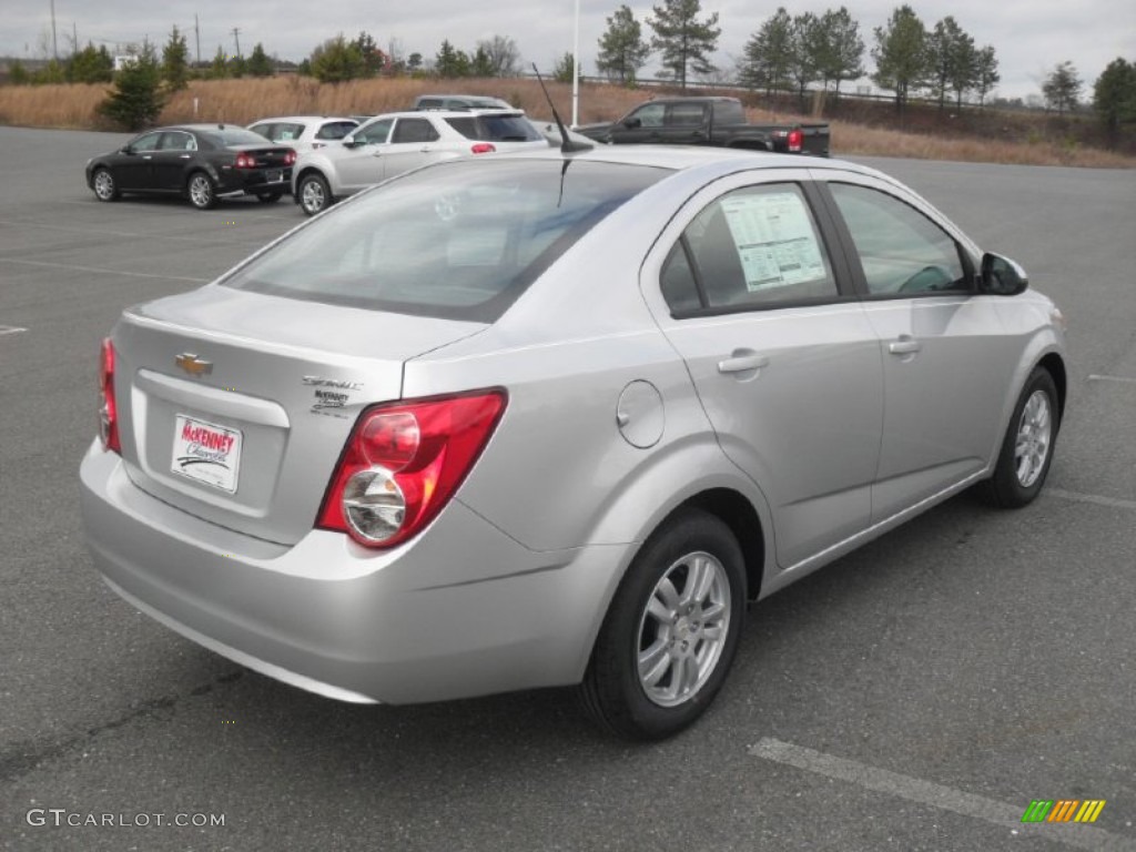 2012 Sonic LS Sedan - Silver Ice Metallic / Jet Black/Dark Titanium photo #4