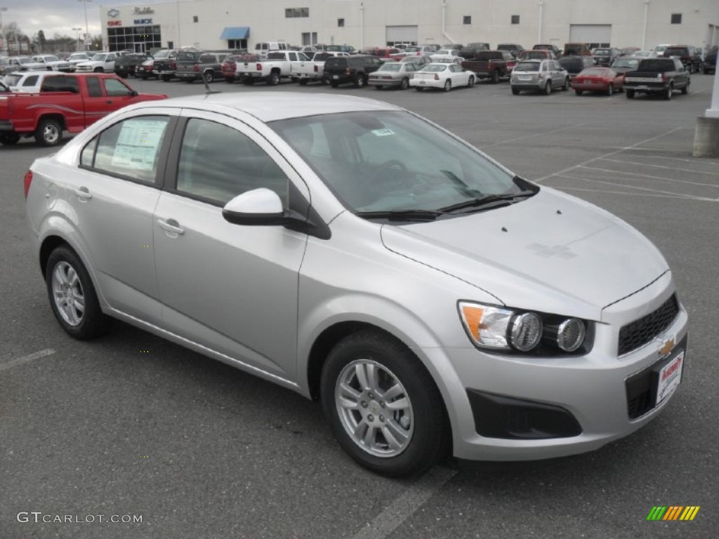 2012 Sonic LS Sedan - Silver Ice Metallic / Jet Black/Dark Titanium photo #5