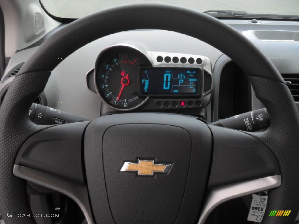 2012 Sonic LS Sedan - Silver Ice Metallic / Jet Black/Dark Titanium photo #13