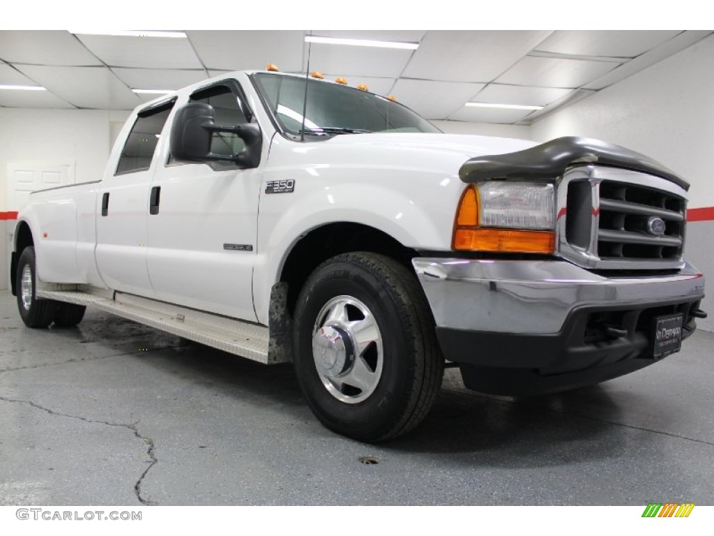 Oxford White 2001 Ford F350 Super Duty XLT Crew Cab Dually Exterior Photo #58971085