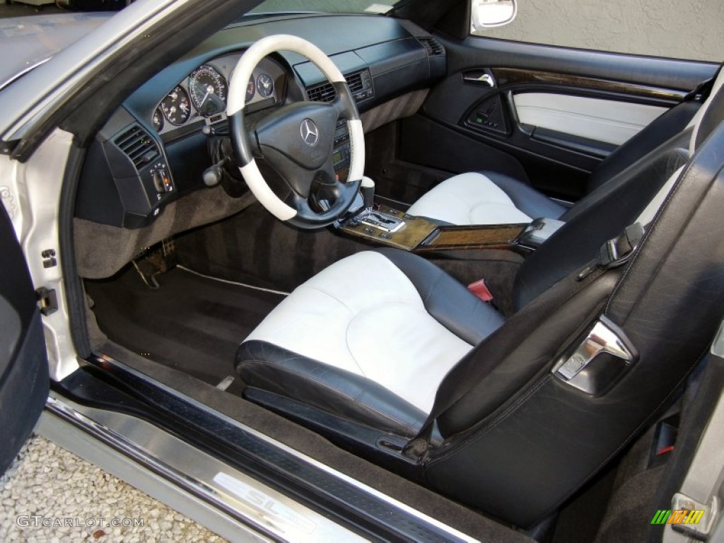 Silver/Black Interior 2002 Mercedes-Benz SL 500 Roadster Photo #58972729