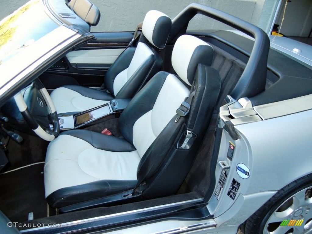 Silver/Black Interior 2002 Mercedes-Benz SL 500 Roadster Photo #58972738