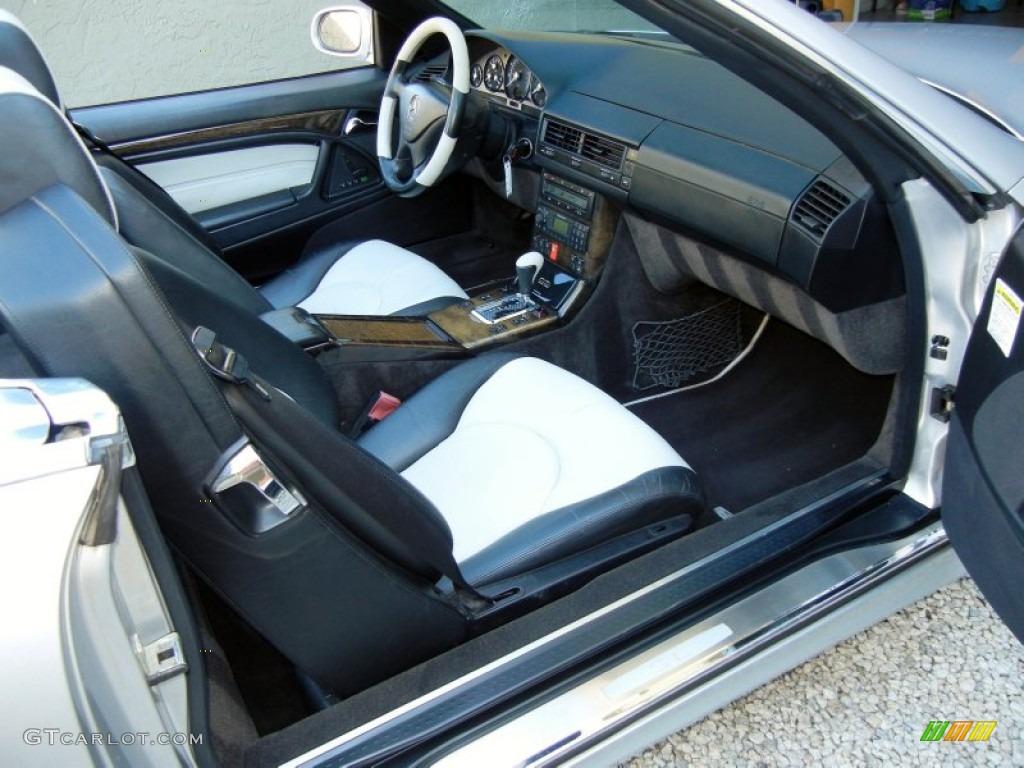 Silver/Black Interior 2002 Mercedes-Benz SL 500 Roadster Photo #58972772