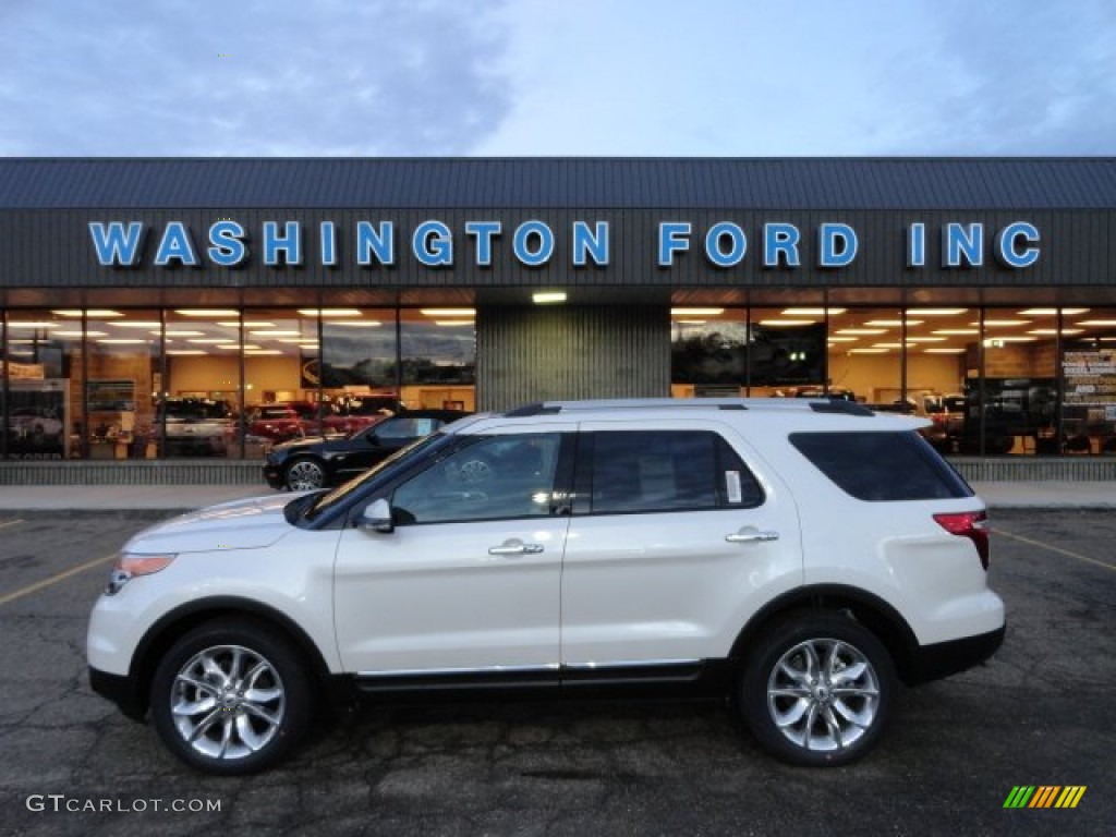 2012 Explorer Limited 4WD - White Platinum Tri-Coat / Charcoal Black photo #1